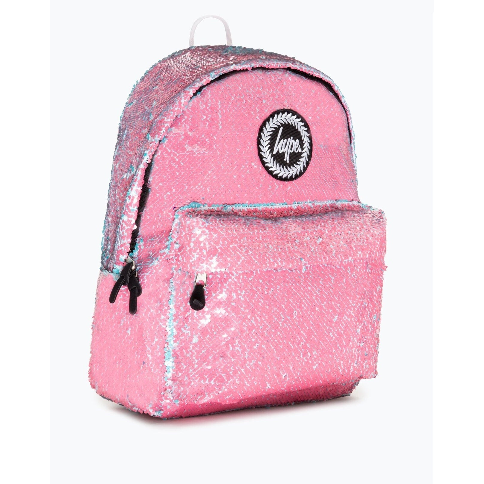 Pink-Turquoise - Side - Hype Drumstick Sequin Backpack