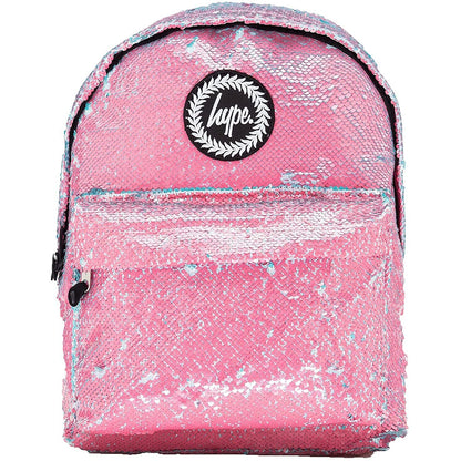 Pink-Turquoise - Front - Hype Drumstick Sequin Backpack