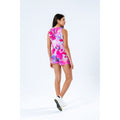 Pink-Lilac-White - Side - Hype Girls Mystic Aop Clouds Playsuit