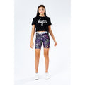 Black - Back - Hype Childrens-Kids Disty Floral Cycling Shorts