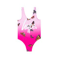 Light Pink-Dark Pink - Front - Hype Girls Butterfly Fade One Piece Swimsuit