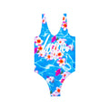 Blue-White-Pink-Red - Front - Hype Girls Hawaii Pool One Piece Swimsuit