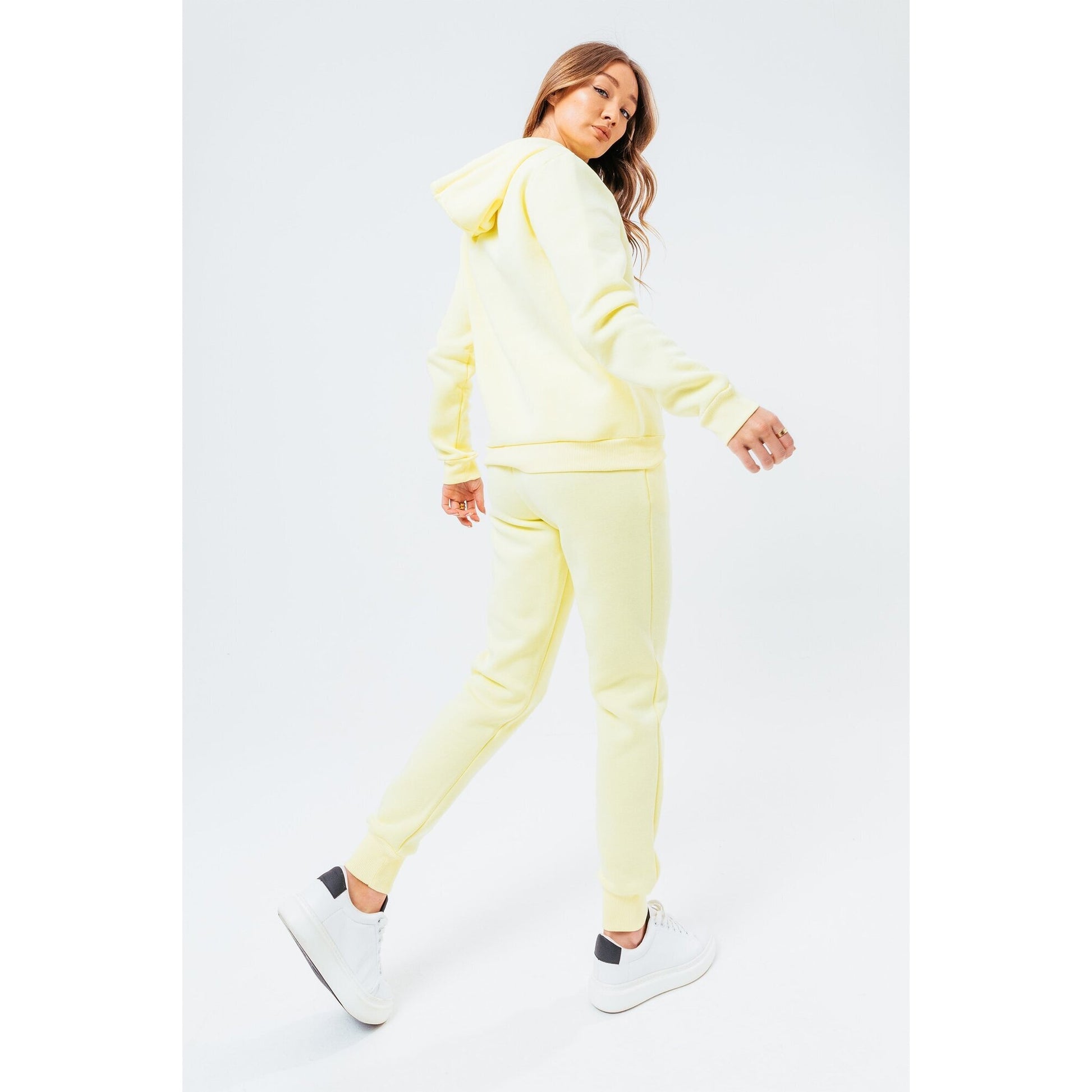 Light Yellow - Back - Hype Womens-Ladies Tonal Scribble Tracksuit