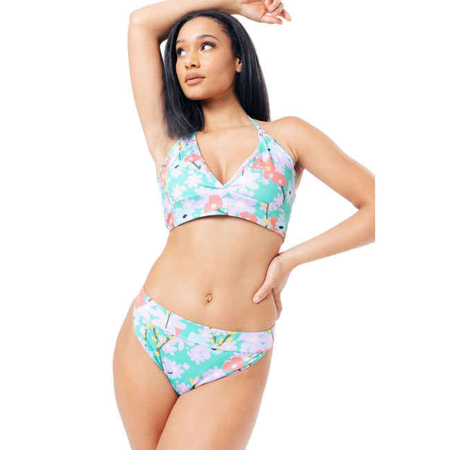 Multicoloured - Front - Hype Womens-Ladies Ditsy Floral Bikini