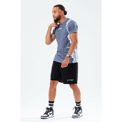 Grey - Back - Hype Mens Dye Line T-Shirt