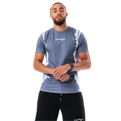 Grey - Front - Hype Mens Dye Line T-Shirt