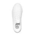 White - Back - Hype Childrens-Kids Court Leather Trainers