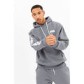 Charcoal Grey - Back - Hype Unisex Adult Continu8 Oversized Hoodie