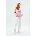 Pink-Yellow - Back - Hype Childrens-Kids Marble Hoodie