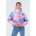 Multicoloured - Back - Hype Girls Rainbow Cropped Puffer Jacket