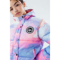 Multicoloured - Pack Shot - Hype Girls Rainbow Cropped Puffer Jacket