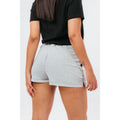 Light Grey - Back - Hype Womens-Ladies Baggy High Waist Jersey Shorts