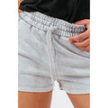 Light Grey - Side - Hype Womens-Ladies Baggy High Waist Jersey Shorts