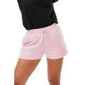 Pink - Front - Hype Womens-Ladies Baggy High Waist Jersey Shorts