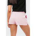 Pink - Back - Hype Womens-Ladies Baggy High Waist Jersey Shorts