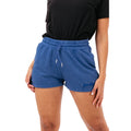 Navy - Front - Hype Womens-Ladies Baggy High Waist Jersey Shorts