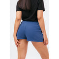 Navy - Back - Hype Womens-Ladies Baggy High Waist Jersey Shorts