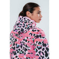 Pink-Black - Back - Hype Childrens-Kids Leopard Camo Cropped Puffer Jacket