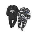 Black-White - Front - Hype Baby Sleepsuit Set (Pack of 2)