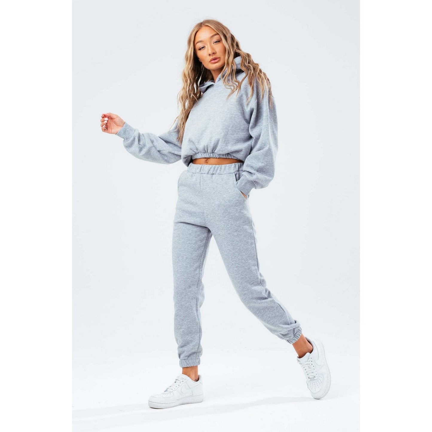 Grey - Side - Hype Womens-Ladies Jogging Bottoms