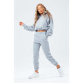 Grey - Side - Hype Womens-Ladies Jogging Bottoms
