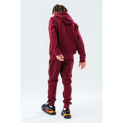 Burgundy - Back - Hype Childrens-Kids Script Tracksuit Set