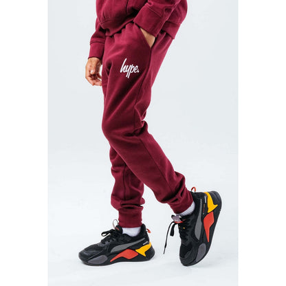 Burgundy - Lifestyle - Hype Childrens-Kids Script Tracksuit Set