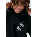 Black - Pack Shot - Hype Childrens-Kids Double Logo Tracksuit Set
