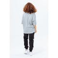 Grey - Close up - Hype Unisex Adult Continu8 Oversized T-Shirt
