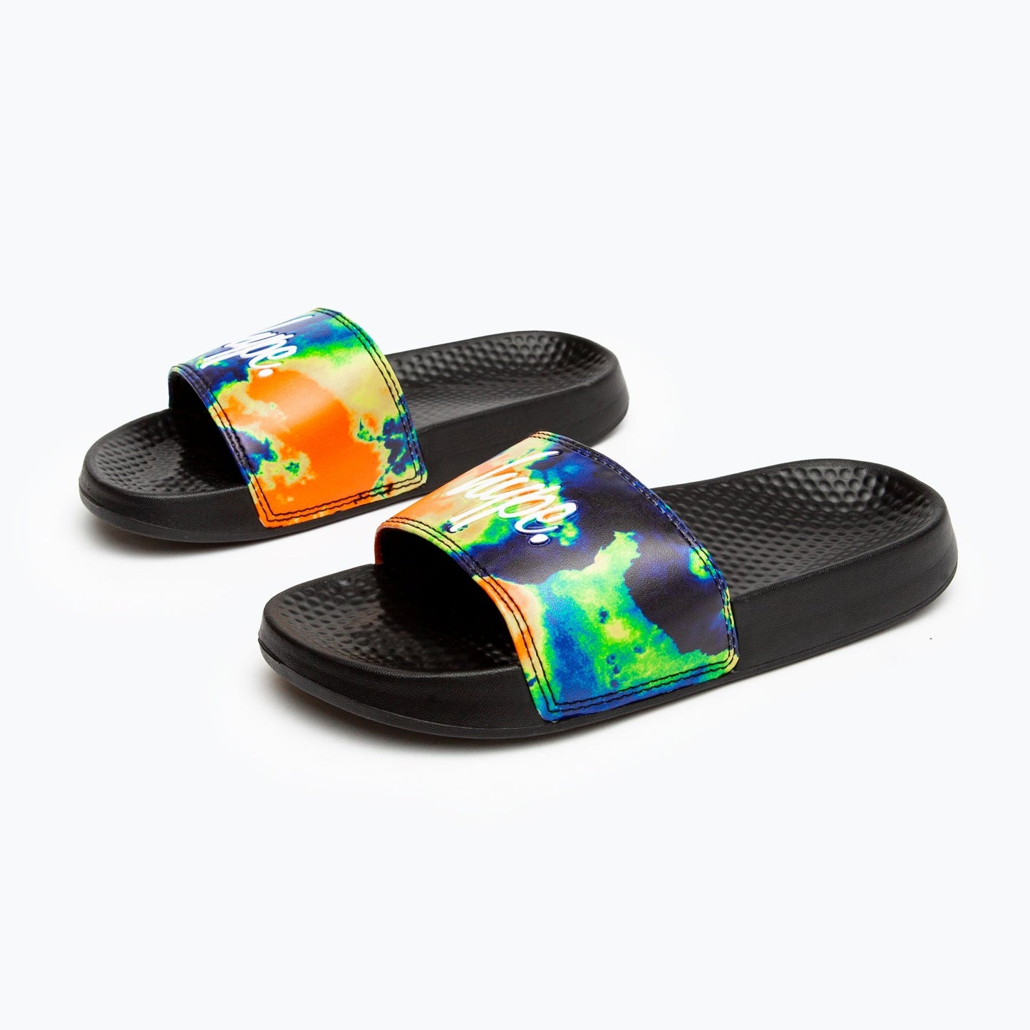 Black-Orange-Green - Side - Hype Childrens-Kids Heat Clouds Script Sliders