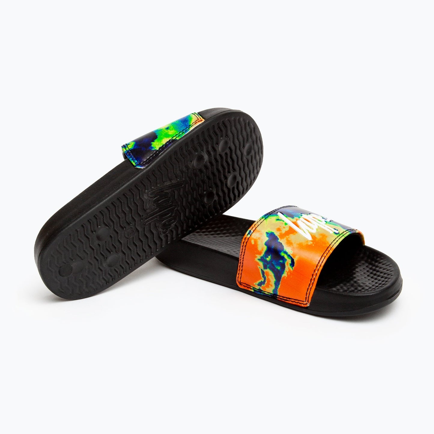 Black-Orange-Green - Pack Shot - Hype Childrens-Kids Heat Clouds Script Sliders