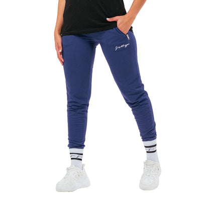 Navy - Front - Hype Womens-Ladies Skinny Jogging Bottoms