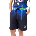 Black-Blue-Green - Front - Hype Boys Drips Casual Shorts