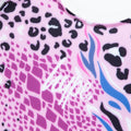 Pink-Black-White - Side - Hype Girls Abstract Leopard Print One Piece Swimsuit