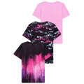 Pink - Back - Hype Girls Printed T-Shirt (Pack of 3)