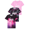 Pink - Front - Hype Girls Printed T-Shirt (Pack of 3)