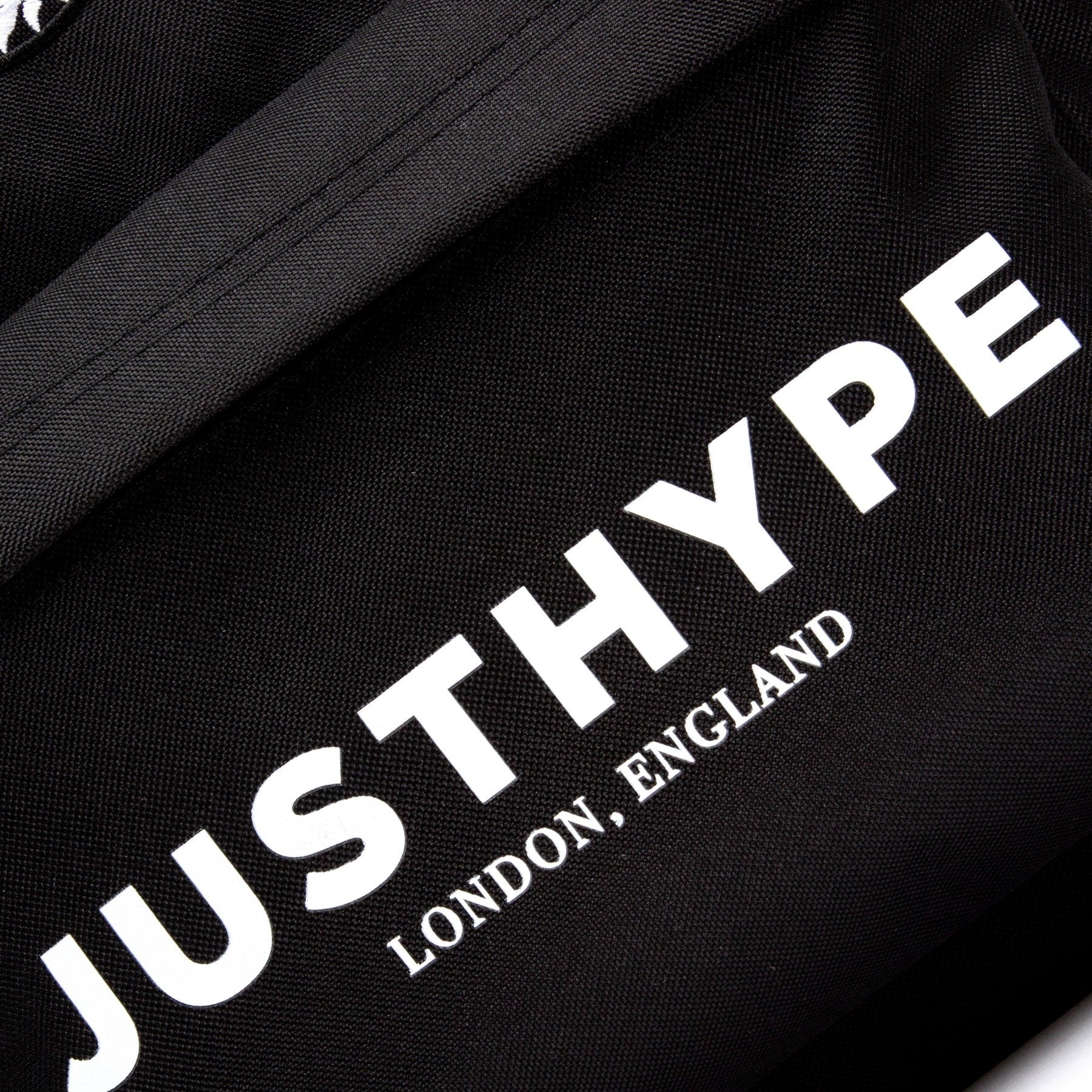 Black-White - Close up - Hype Logo Backpack