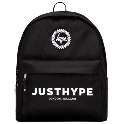 Black-White - Front - Hype Logo Backpack