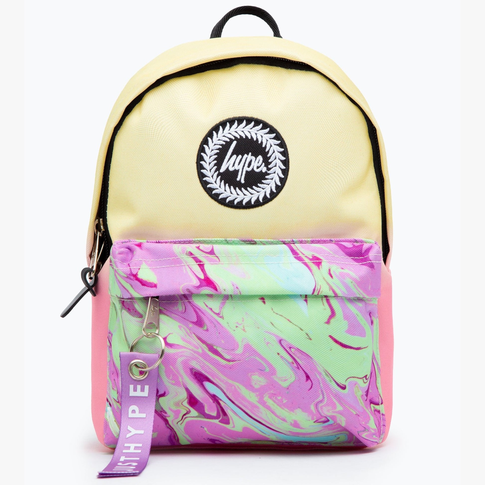 Yellow-Pink-Green - Side - Hype Gradient Marble Mini Backpack