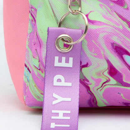 Yellow-Pink-Green - Close up - Hype Gradient Marble Mini Backpack