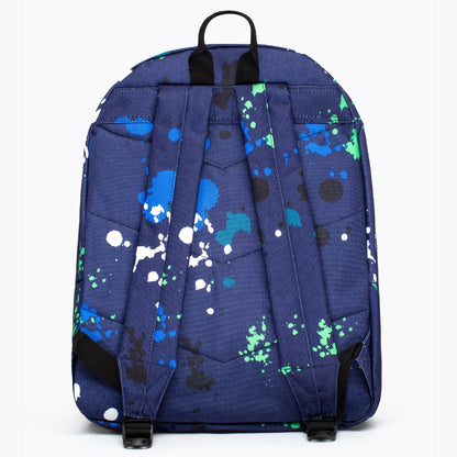Blue-Green-White - Back - Hype Paint Splatter Backpack