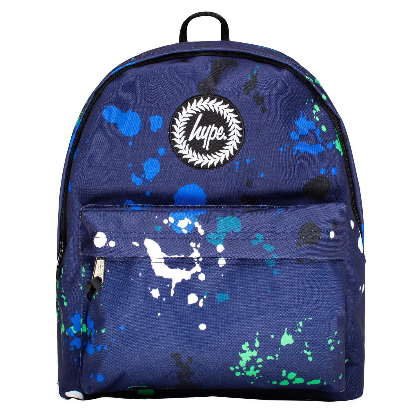 Blue-Green-White - Front - Hype Paint Splatter Backpack