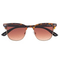 Brown - Back - Hype Womens-Ladies Club Low Tortoise Shell Sunglasses