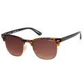 Brown - Front - Hype Womens-Ladies Club Low Tortoise Shell Sunglasses