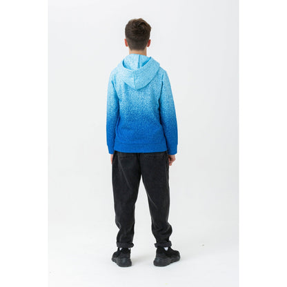 Blue - Back - Hype Boys Speckle Fade Hoodie
