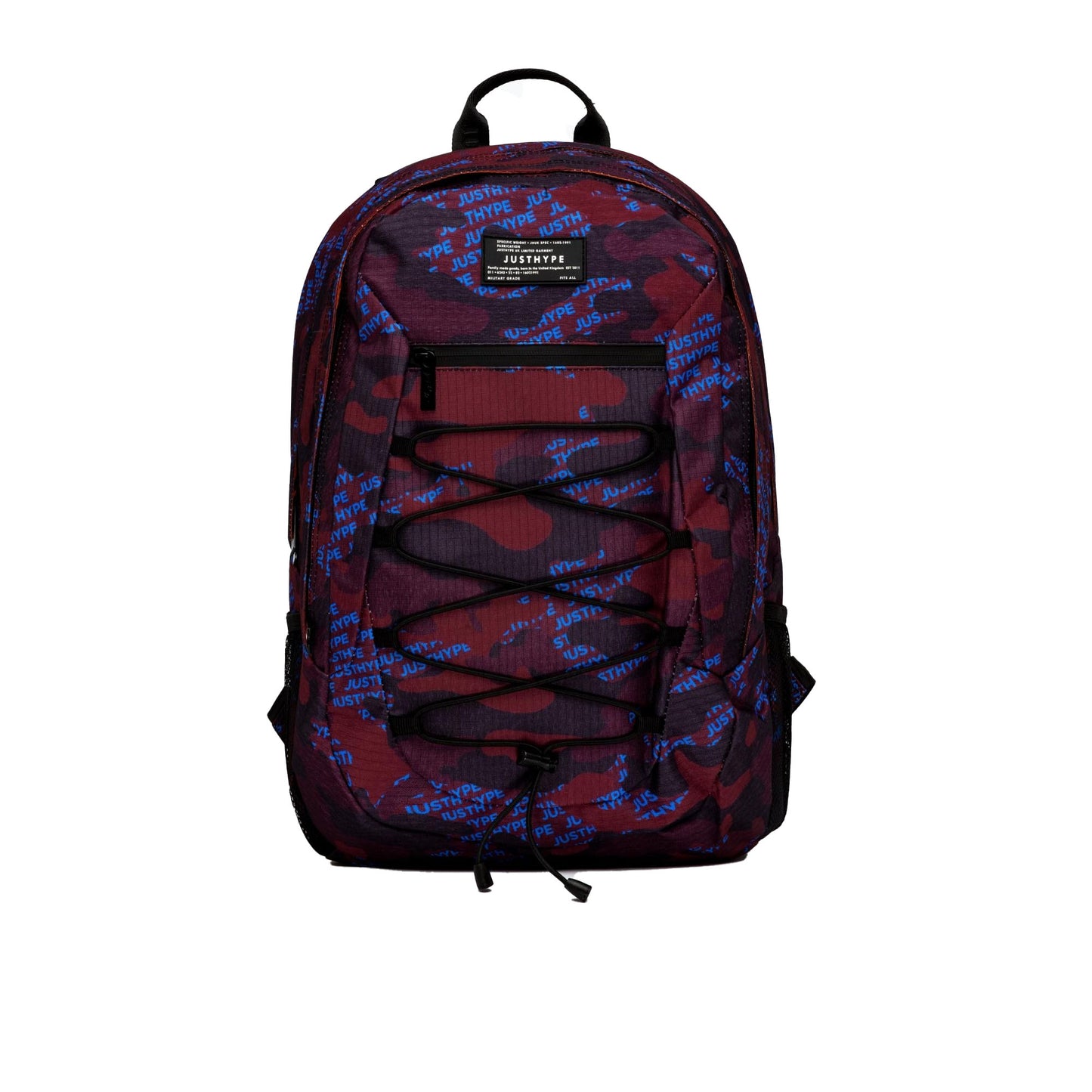 Burgundy-Blue - Front - Hype Camo Maxi Backpack