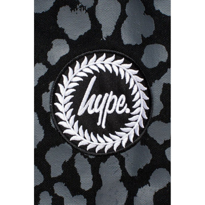 Black-Grey - Side - Hype Leopard Print Maxi Tote Bag