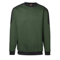 Bottle green - Front - ID Mens Pro Wear Contrast Regular Fitting Sweatshirt