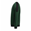 Bottle green - Side - ID Mens Pro Wear Contrast Regular Fitting Sweatshirt