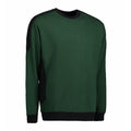 Bottle green - Lifestyle - ID Mens Pro Wear Contrast Regular Fitting Sweatshirt